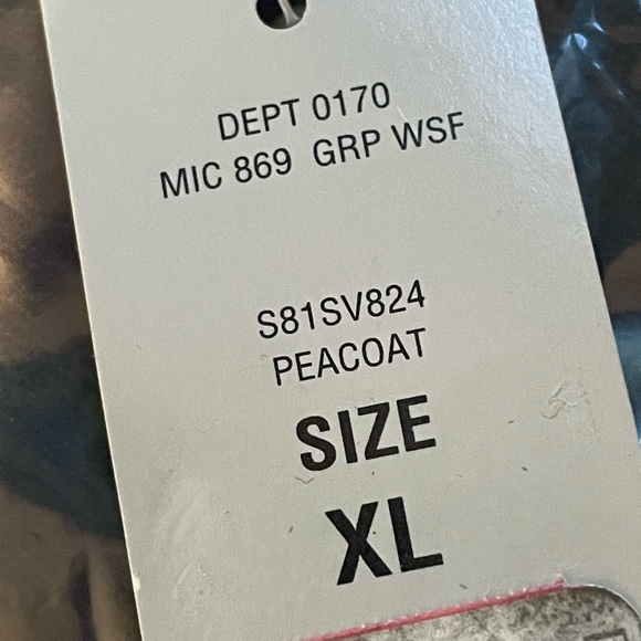 New Navy Blue button down cardigan classic academia XL Rayon / Nylon blend - Picture 7 of 7